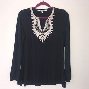 Embroidered boho top